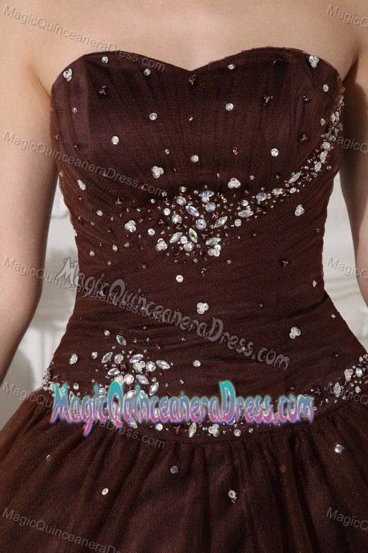 Grown Strapless Floor-Length Quinceanera Gown with Beading in Cannes