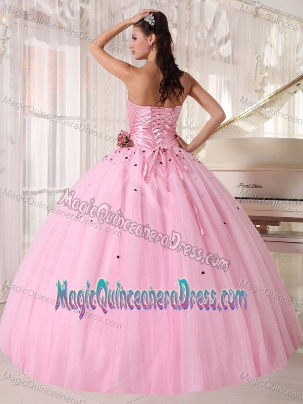 Plus Size Beaded Baby Pink Dress for Quinceanera in Montgomery USA