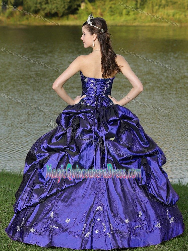 Strapless Beaded Quinceanera Gown Dress in Purple in Johnson City TN