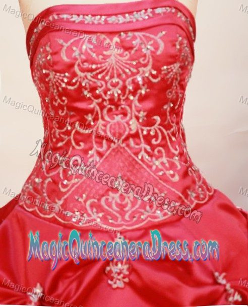 Strapless Pick-ups Appliques Hot Pink Quince Dress in El Cerrito Colombia