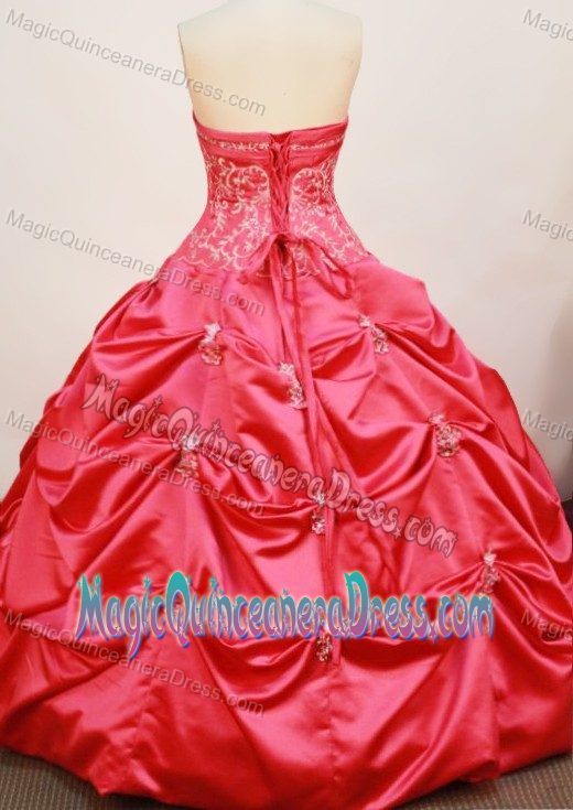 Strapless Pick-ups Appliques Hot Pink Quince Dress in El Cerrito Colombia