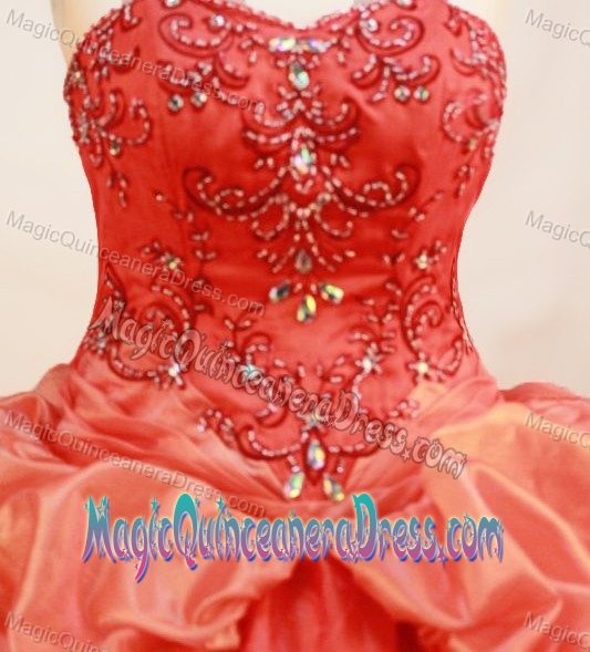 Pick-ups Strapless Sweep Train Orange Quince Dress in Armenia Colombia