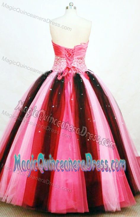 Colorful Strapless Tulle Beading Quinceanera Dress in Cali Colombia