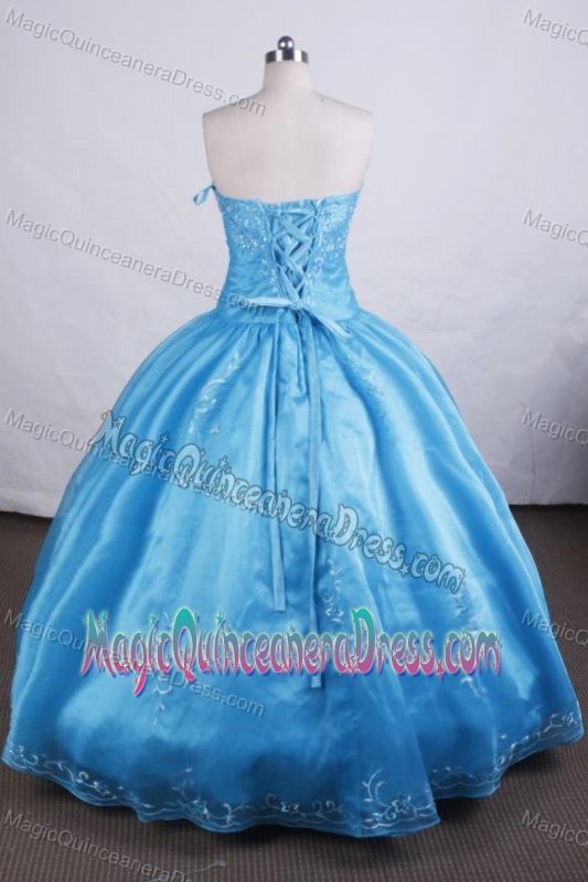 Sweetheart Blue Quinceanera Dresses in Marinilla Colombia with Appliques