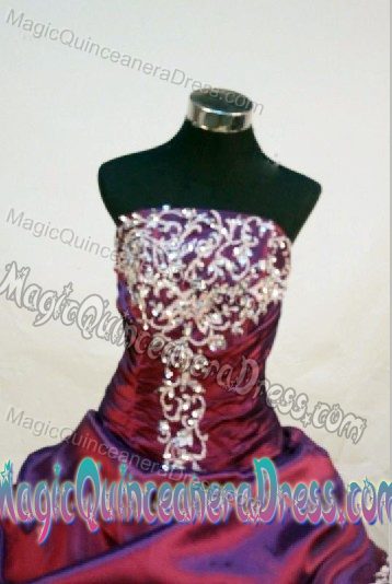 Appliques with Beading Strapless Quinceanera Dresses in Reynosa Mexico