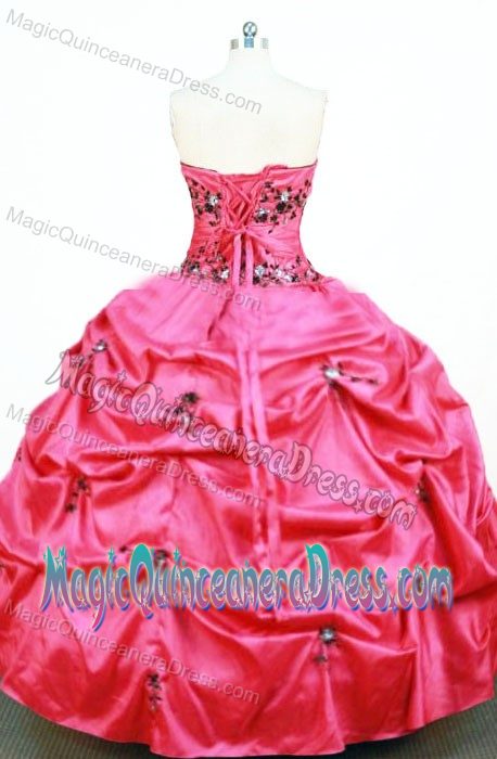 Hot Pink Strapless Appliques Pick-ups Quince Dresses in Colombo Brazil
