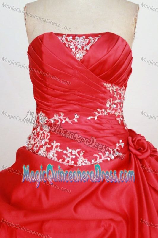 Hot Pink Strapless Beading Pick-ups Quinceanera Dress in Trinidad Bolivia
