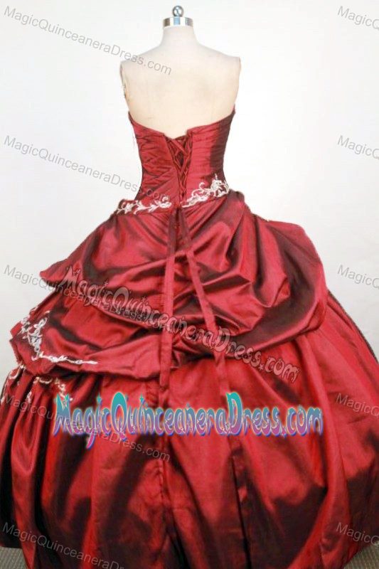 Pock-ups Strapless Red Appliques Quinceanera Dress in Quilmes Argentina