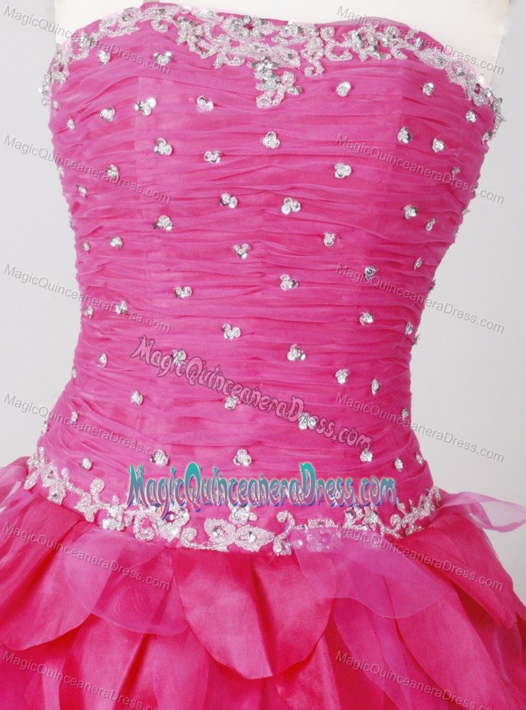 Lace Up Strapless Beading Quinceanera Dress for Kusnacht Switzerland