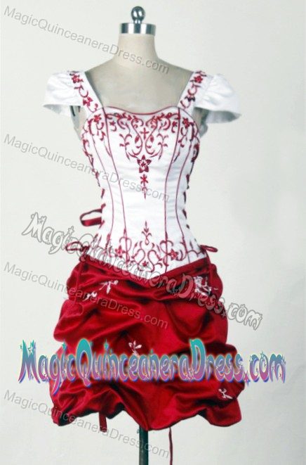 Cap Sleeves Square Embroidery Bern Switzerland Quinceanera Dresses