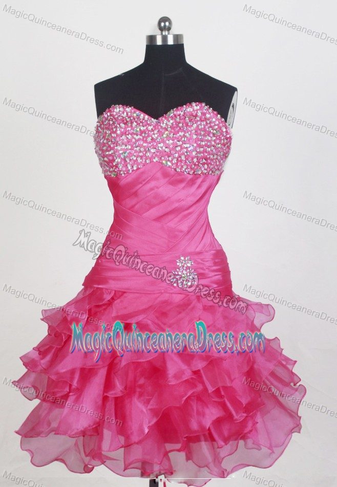 Basel Switzerland Sweetheart Beading Ruched Layers Quinceanera Dress