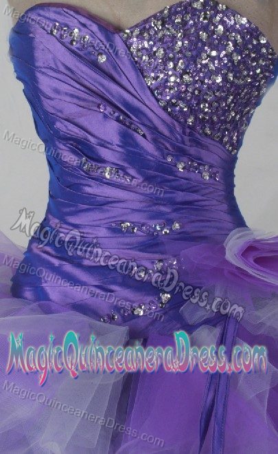 Sweet Sixteen Quinceanera Dress with Ruffles and Beaded Sweetheart