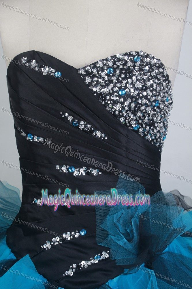 Exquisite Sweetheart Ruffled Dress For Quinceanera in Ashford with Beadings