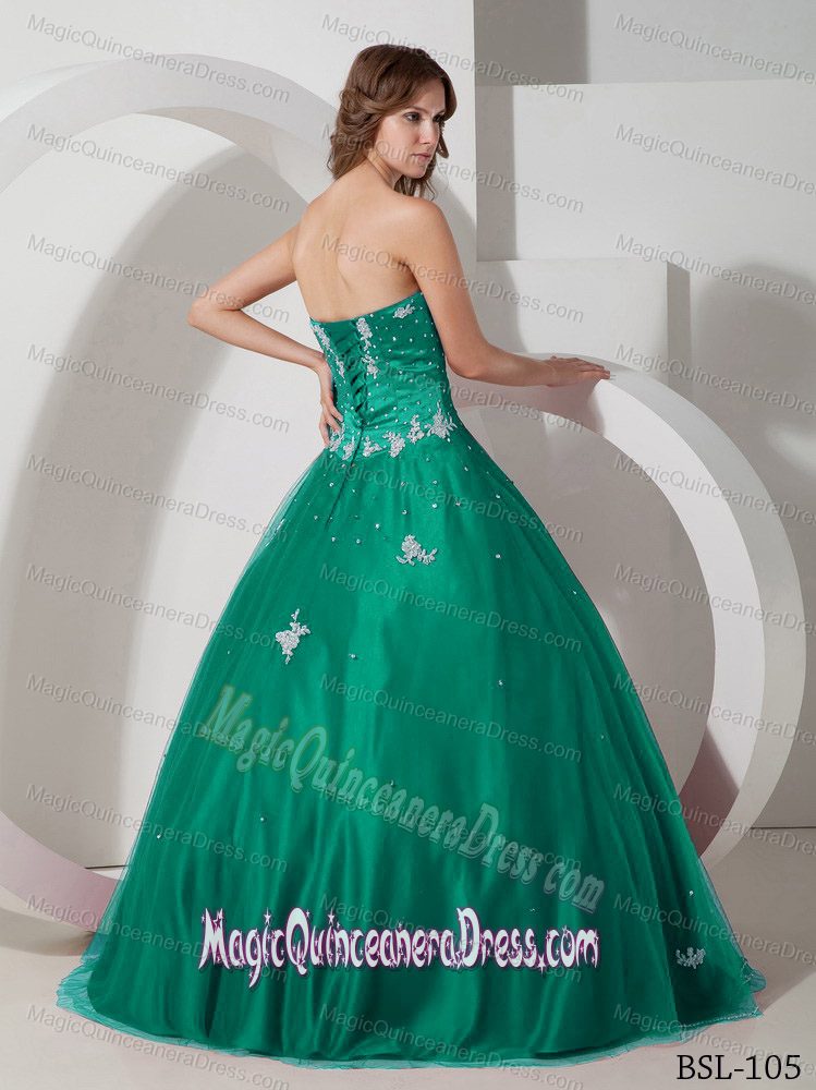 Classy Appliqued and Beaded Decorated Strapless Dresses For Quinceanera