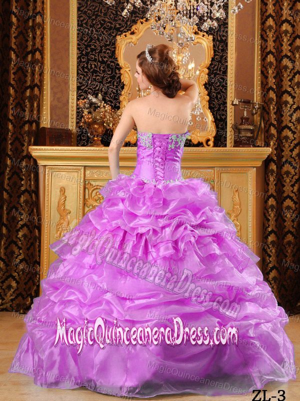 Cute Beaded Appliques and Pick Ups Tiers Quinceanera Dresses in Berlin WI