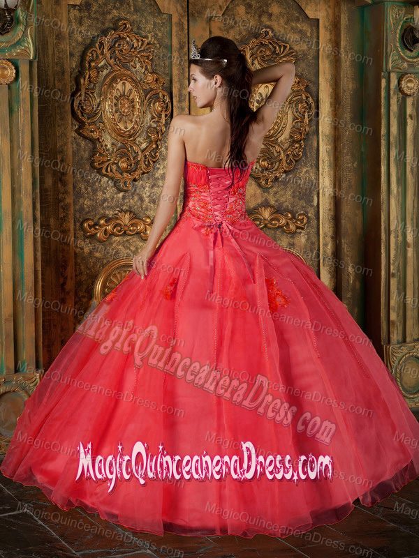 Beading and Appliques Decorated Sweetheart Sweet 16 Dress in Longview
