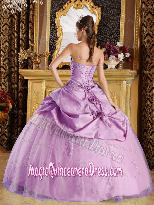 Beading Appliques Pick Ups and Ruche Quinceaneras Dress in Des Moines