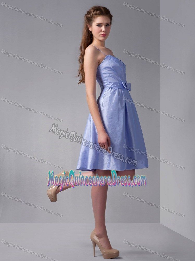 Low Price Lilac Knee-length Dress For Damas with Spaghetti Straps in Easton