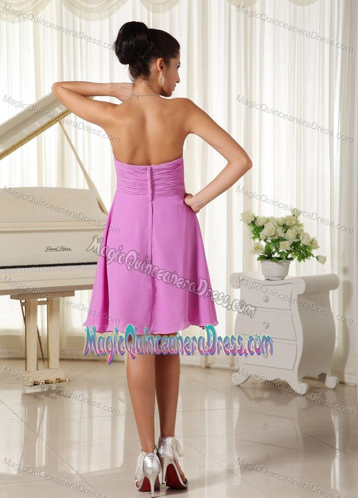 Empire Sweetheart Mini-Length Ruched 16 Dress for Dama in Lavender in Dundee
