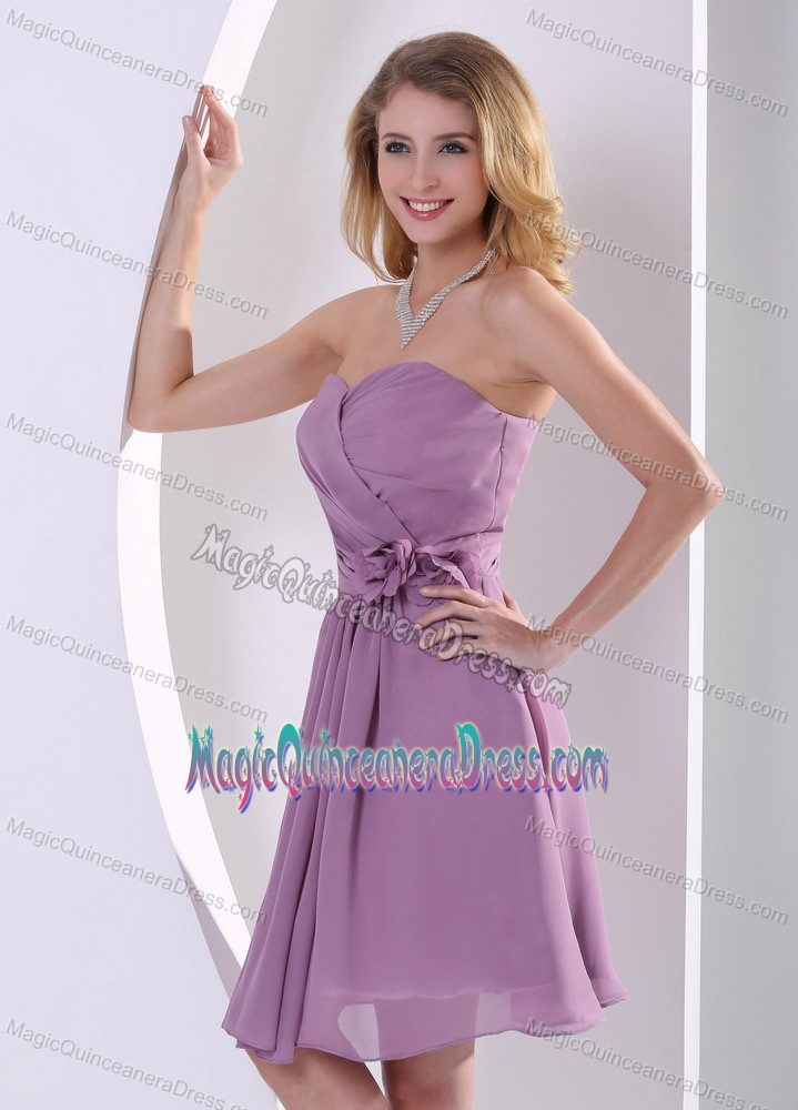 2013 Fast Shipping Chiffon Light Purple Short Dresses for Damas under 100