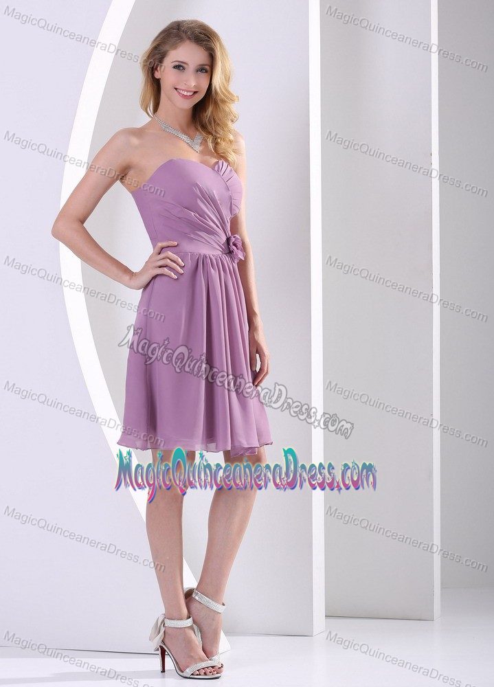 2013 Fast Shipping Chiffon Light Purple Short Dresses for Damas under 100