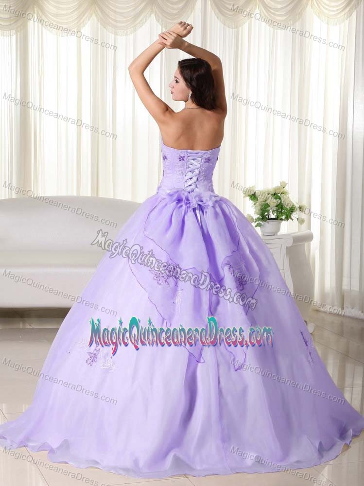 Lilac Ball Gown Quince Dresses with Embroidery in Mendoza Argentina