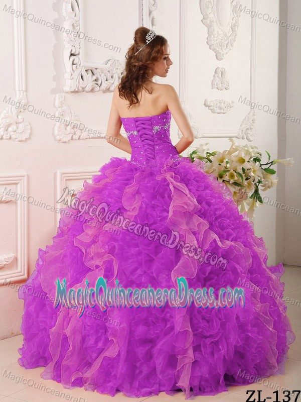 Sweetheart Appliqued Beaded Wonderful Quinceanera Dresses with Ruffles
