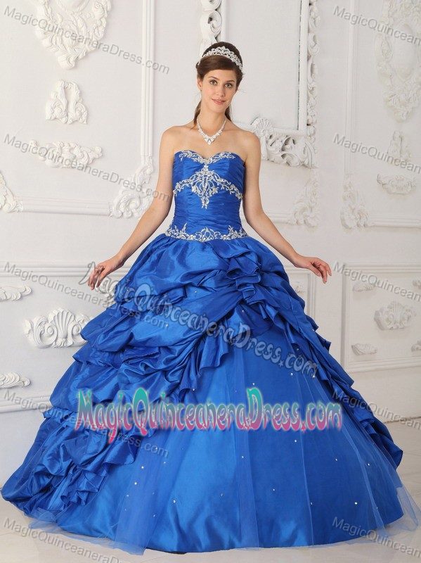 Pick Ups Paillettes and Ruche Decorated Quinceanera Gown Dresses on Sale