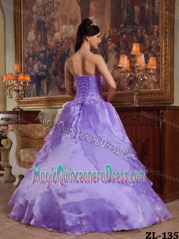 Appliques Flower and Ruffled Layers Quinceanera Dresses in Charles Town