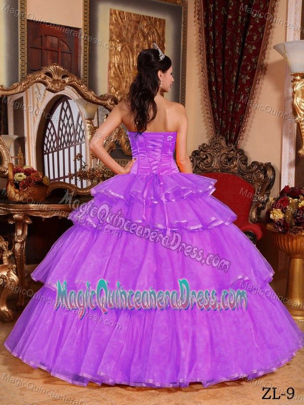 Bowknot and Diamonds Layers Champagne Quinceanera Gown for Sale