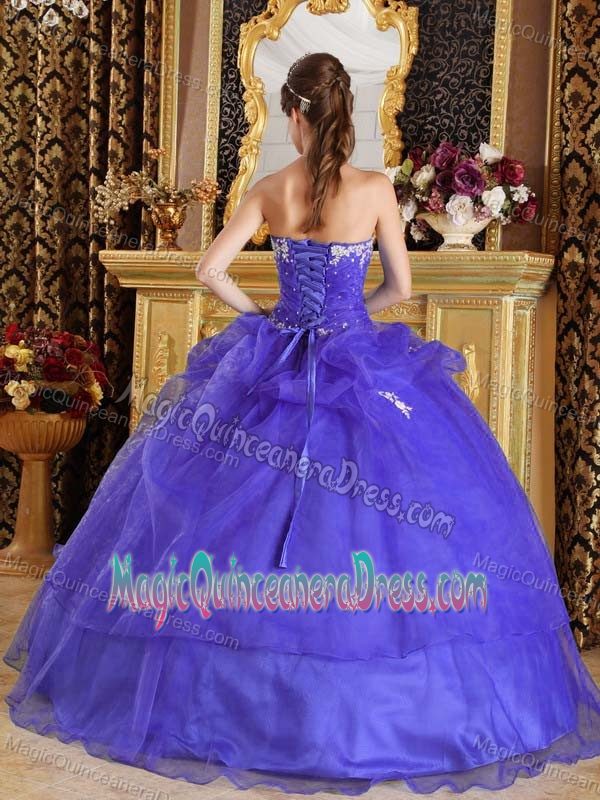 Sequins Appliques and Pick Ups Decorated Sweetheart Quinceanera Dress