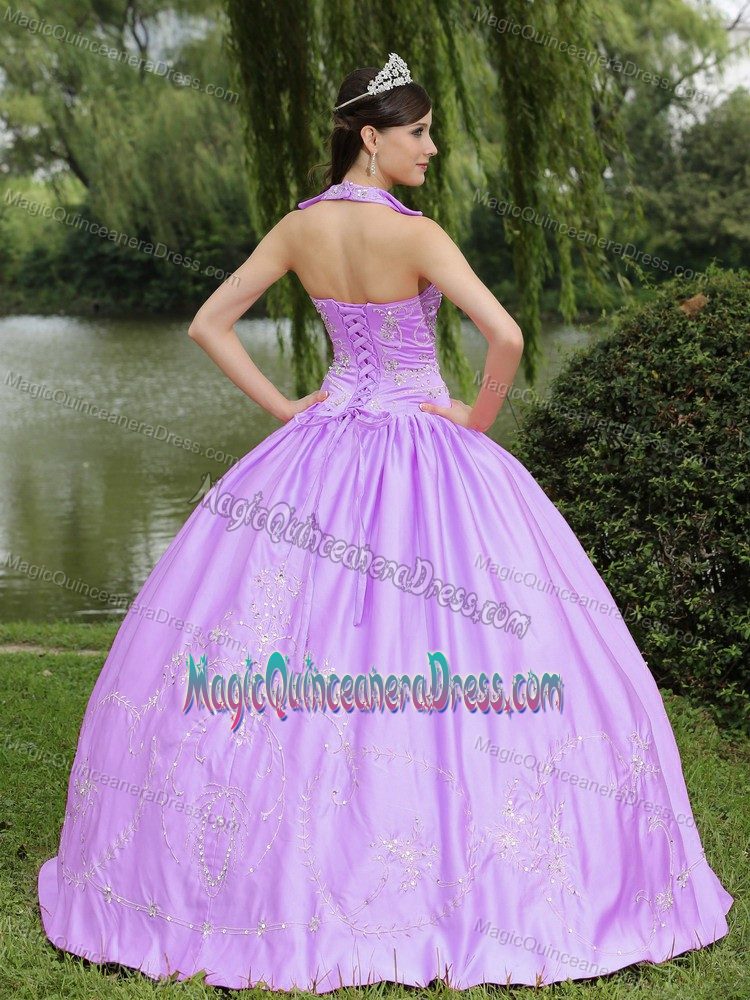 Lavender Beaded Quinceanera Gown Dresses in Villa del Rosario Colombia