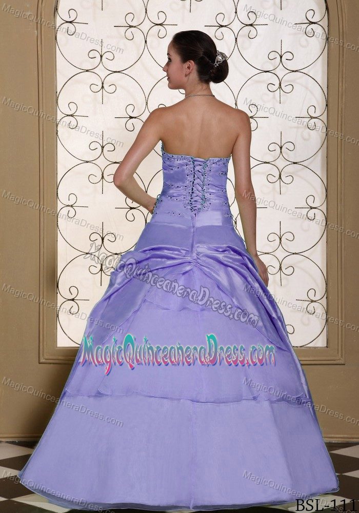 Beaded and Ruche Decorate Quinces Dresses with Handle Flower in USA