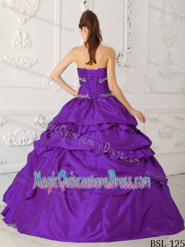 Sequins Pick Ups and Appliques Purple Sweet Sixteen Dresses in Gig Harbor