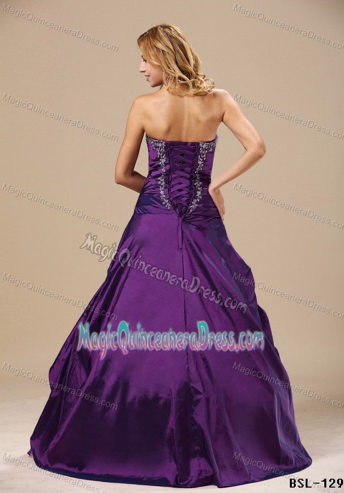 Sweetheart Appliqued Ruched Sweet Sixteen Dresses in Chuquicamata Chile