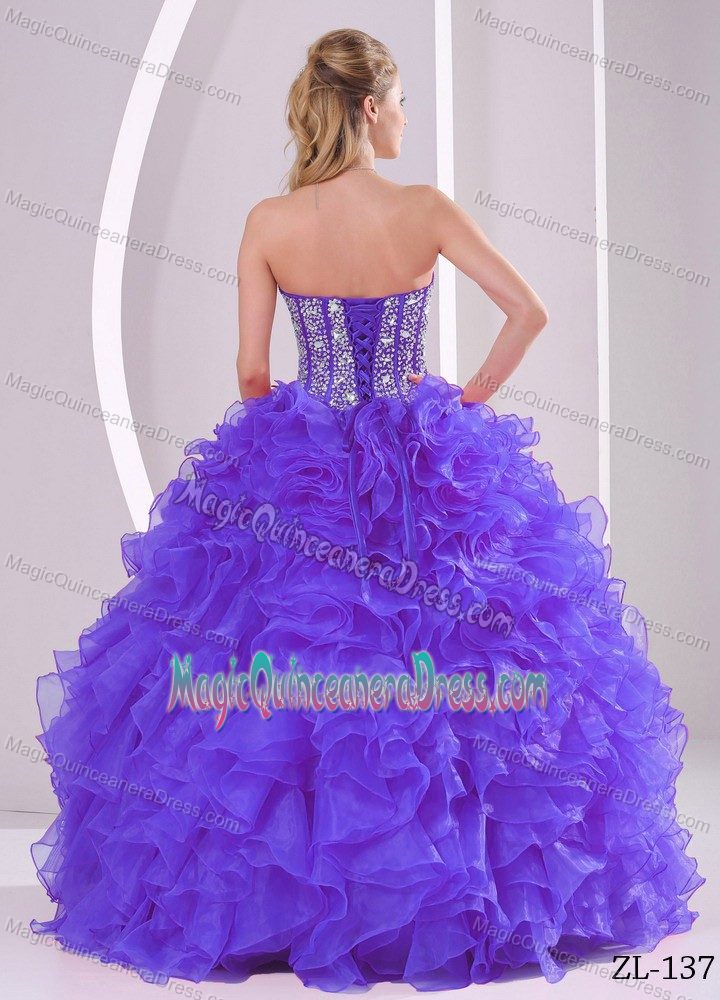 Ruffled Sweetheart Beaded Quinceanera Gowns in Pozo Almonte Chile