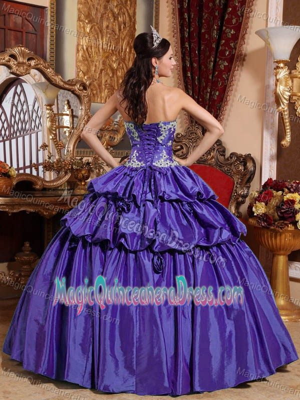 Purple Ball Gown Appliques Sweet Sixteen Dresses in Copiapo Chile