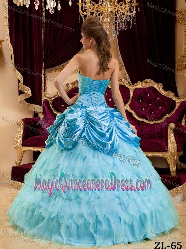 Ruffled Layers Embroidery Decorated Quinceanera Dresses near Buckhannon