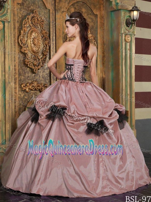 Bowknot and Appliques Decorated Quinceanera Gown Dresses in Vashon