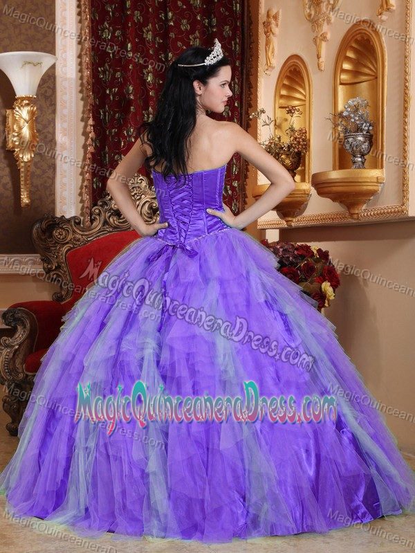 Sequins Ruching and Ruffles Puffy Quinceanera Dresses near Mill Creek