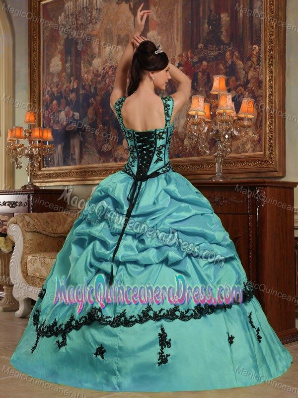Wonderful Straps Applies and Pick Ups Puffy Quinceanera Dress in Bellevue