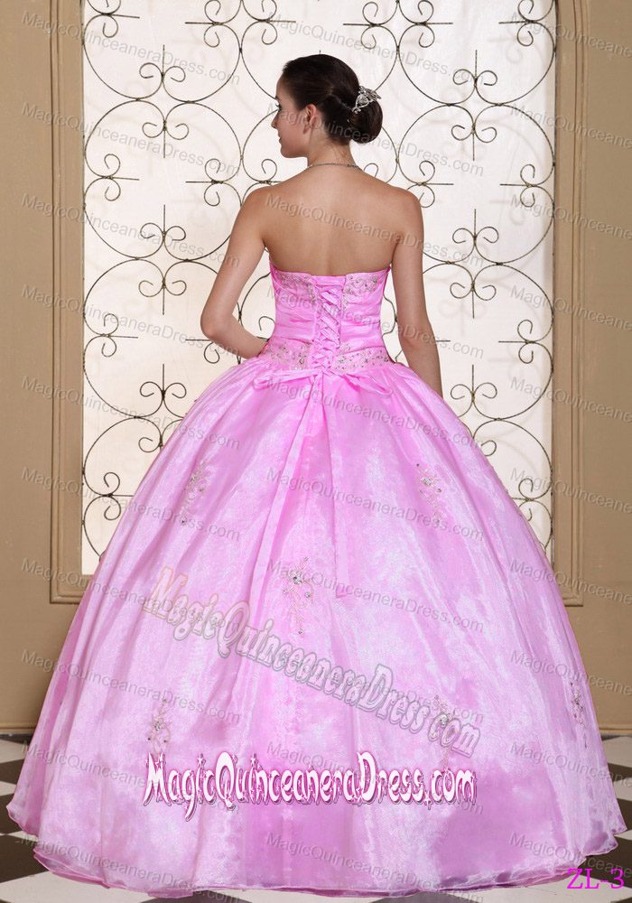 Sweet 2013 Pink Dress For Quinceanera in Gloucester Sweetheart with Beading