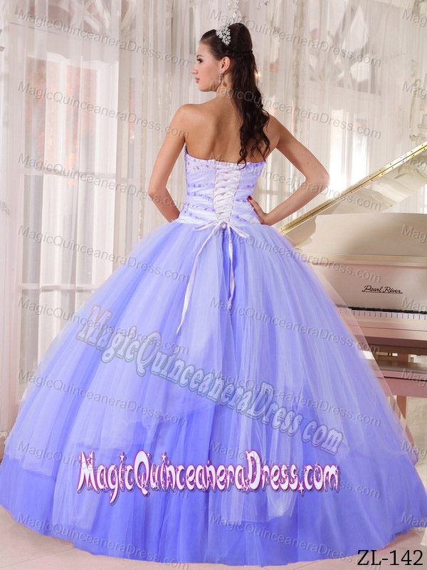 Affordable Lavender Sweetheart Tulle Beading Quinceanera Dress in Burlington