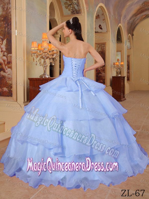 Lavender Ball Gown Sweetheart Organza Beading Quinceanera Dress in Acton