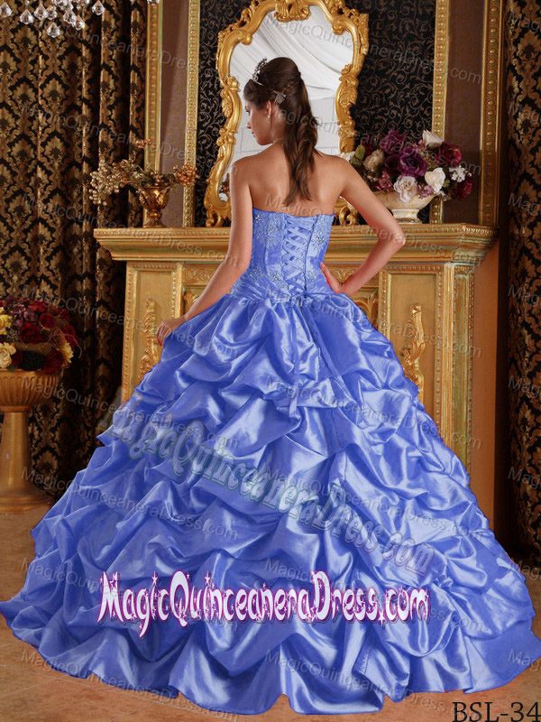 Purple Sweetheart Quinceanera Dress with Embroidery and Beading
