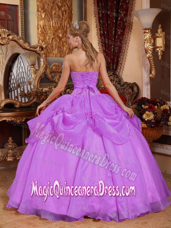 Lavender Sweetheart Quinceanera Dress with Appliques in Temperley Argentina
