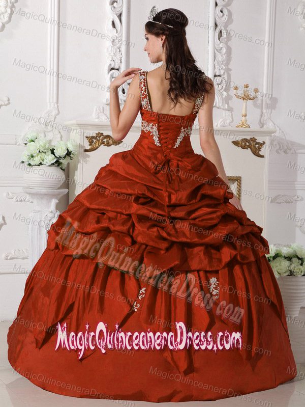 Scoop Floor-length Red Quinceanera Dress with Beading in Wilde Argentina