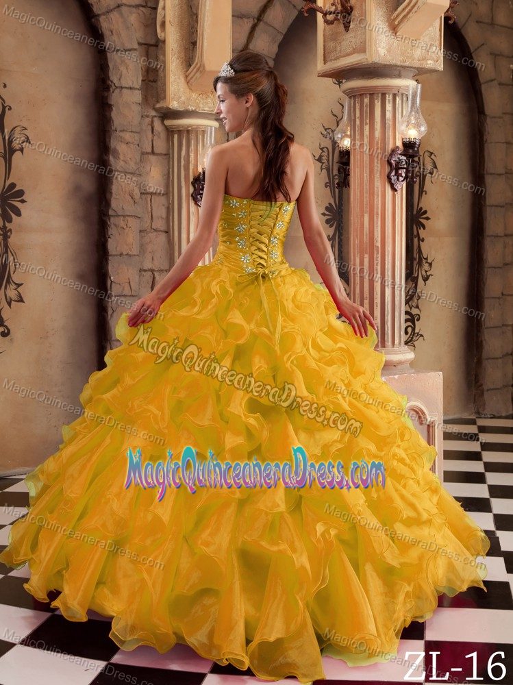 Beading Ruching and Ruffles Dress For Quinceanera near Fayetteville