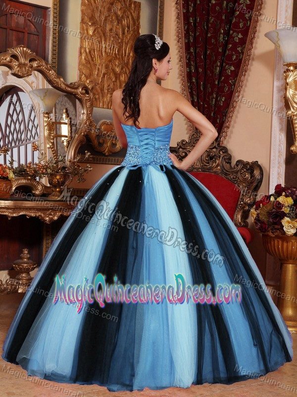 Colorful Tulle Beaded Ruching Quinceanera Gown Dresses in Vega Baja