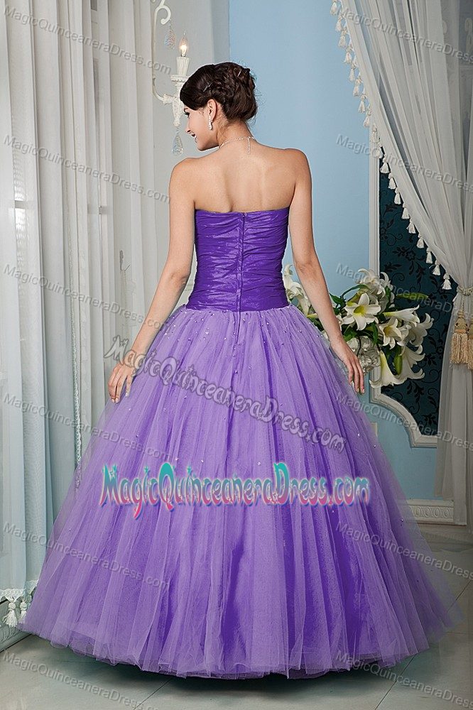 Tulle Beaded Purple Sweetheart Quinceanera Dress in Corozal Puerto Rico